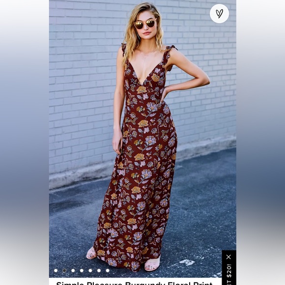 Lulus Floral Print Maxi Dress - Picture 5 of 8